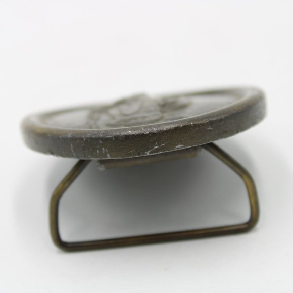 1957 Chevy Chevrolet Corvette Indiana Metal Craft Solid Brass Belt Buckle Vtg - Picture 9 of 9